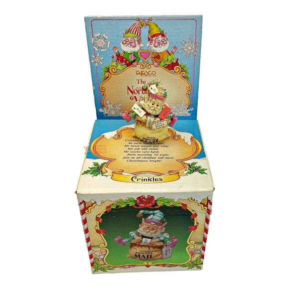 Enesco The North Pole Village Crinkles Mail Sandra Zimnicki 830143 Vintage 1990 - Picture 1 of 5